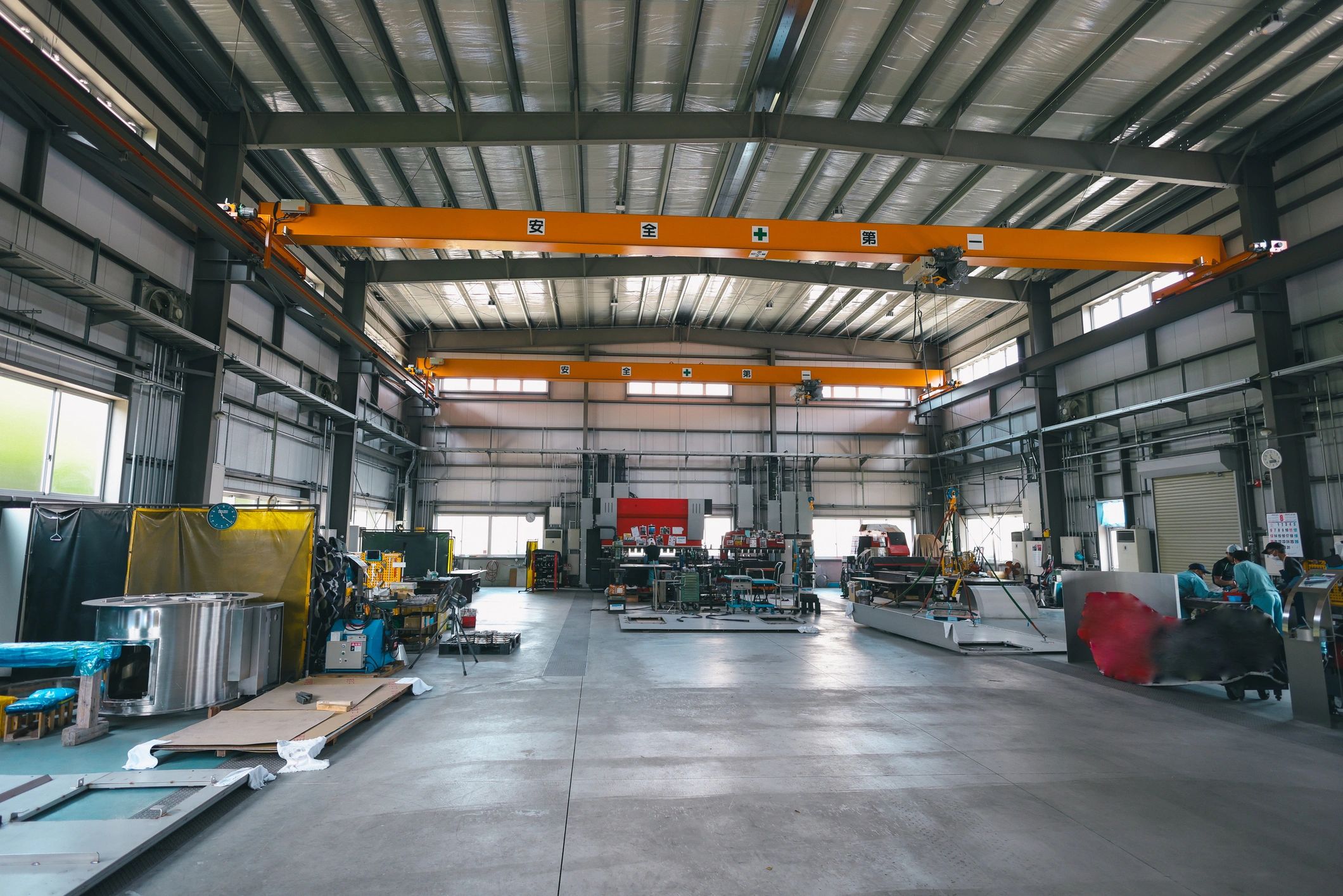 Food processing operations inside a production facility