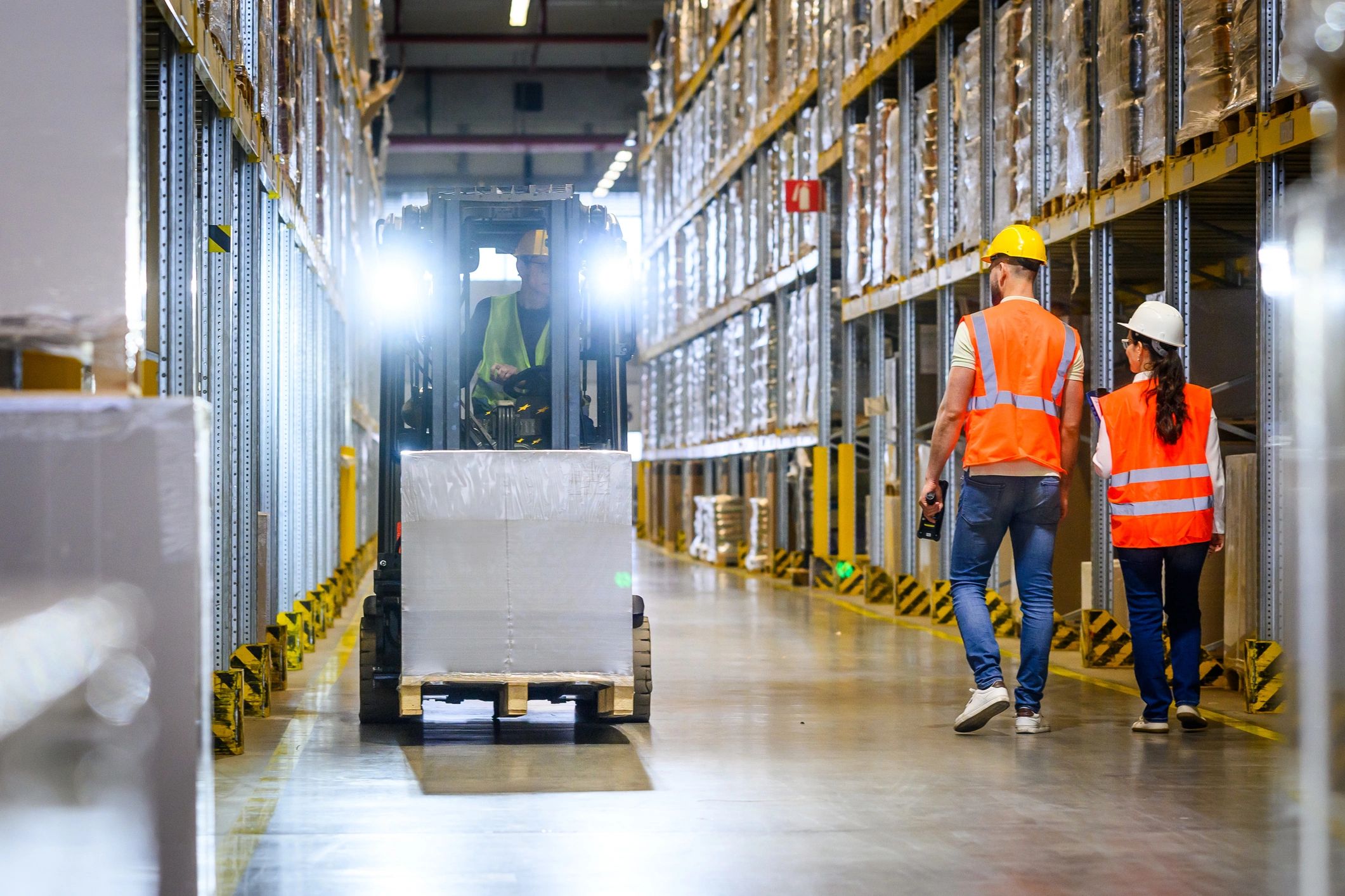Warehouse team coordinating agricultural product distribution
