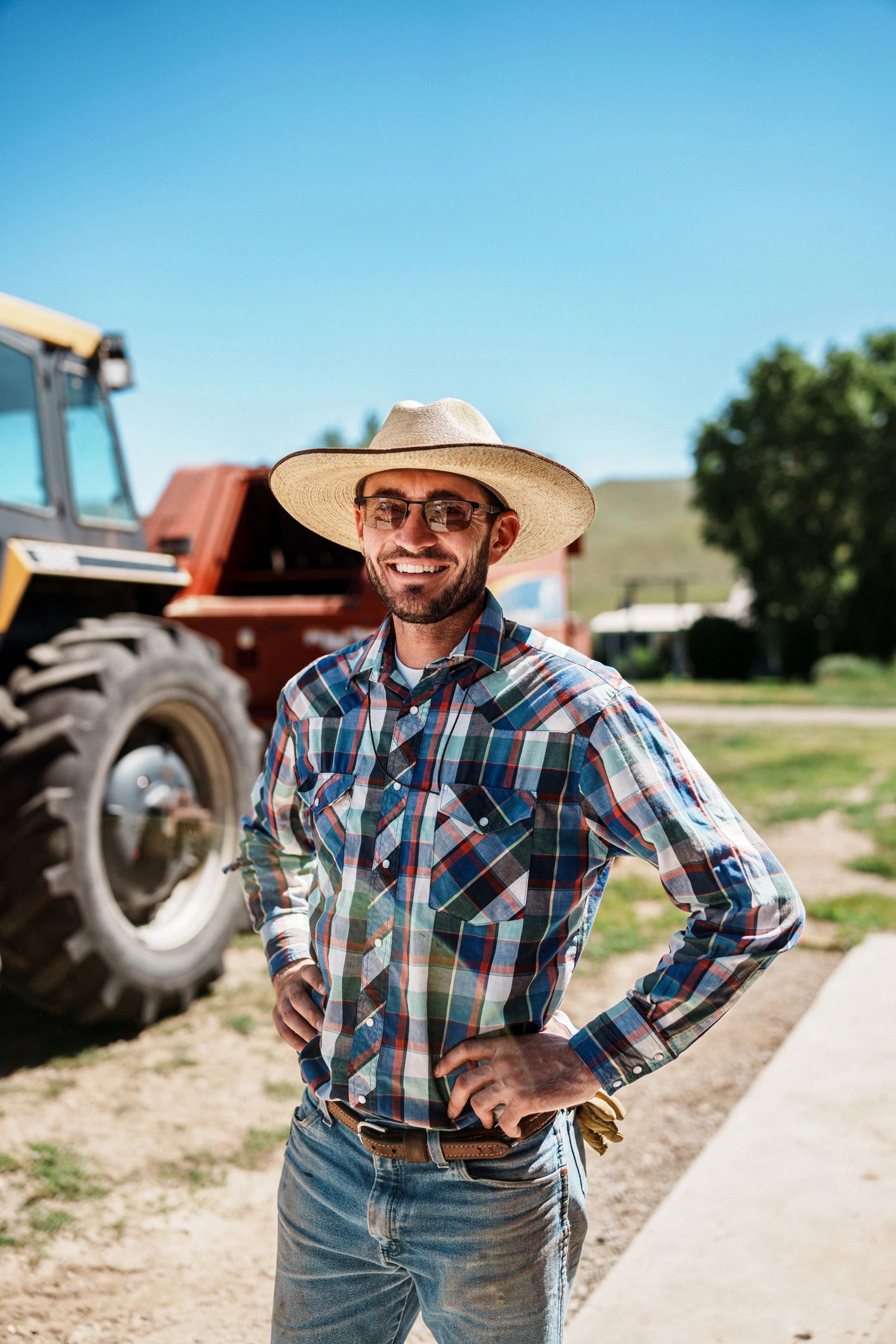 Operations lead portrait in an agricultural setting